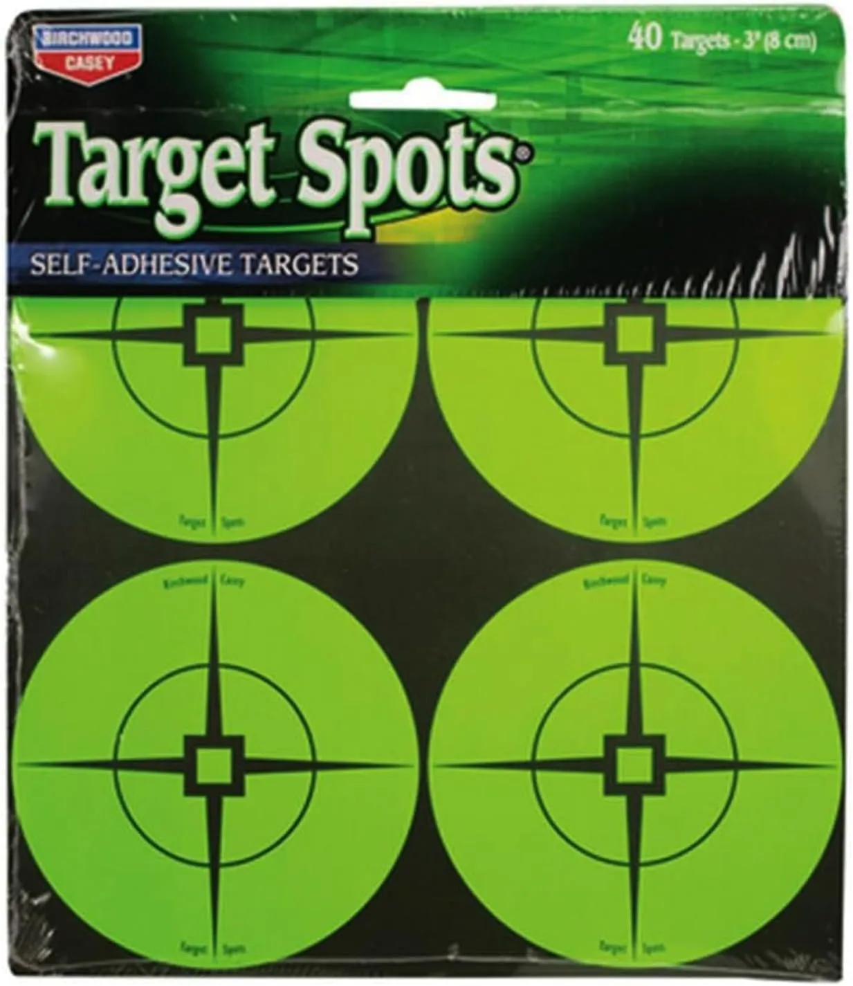 Birchwood Casey Target Spots Self-Adhesive High-Contrast Atomic Green Paper Shooting Targets