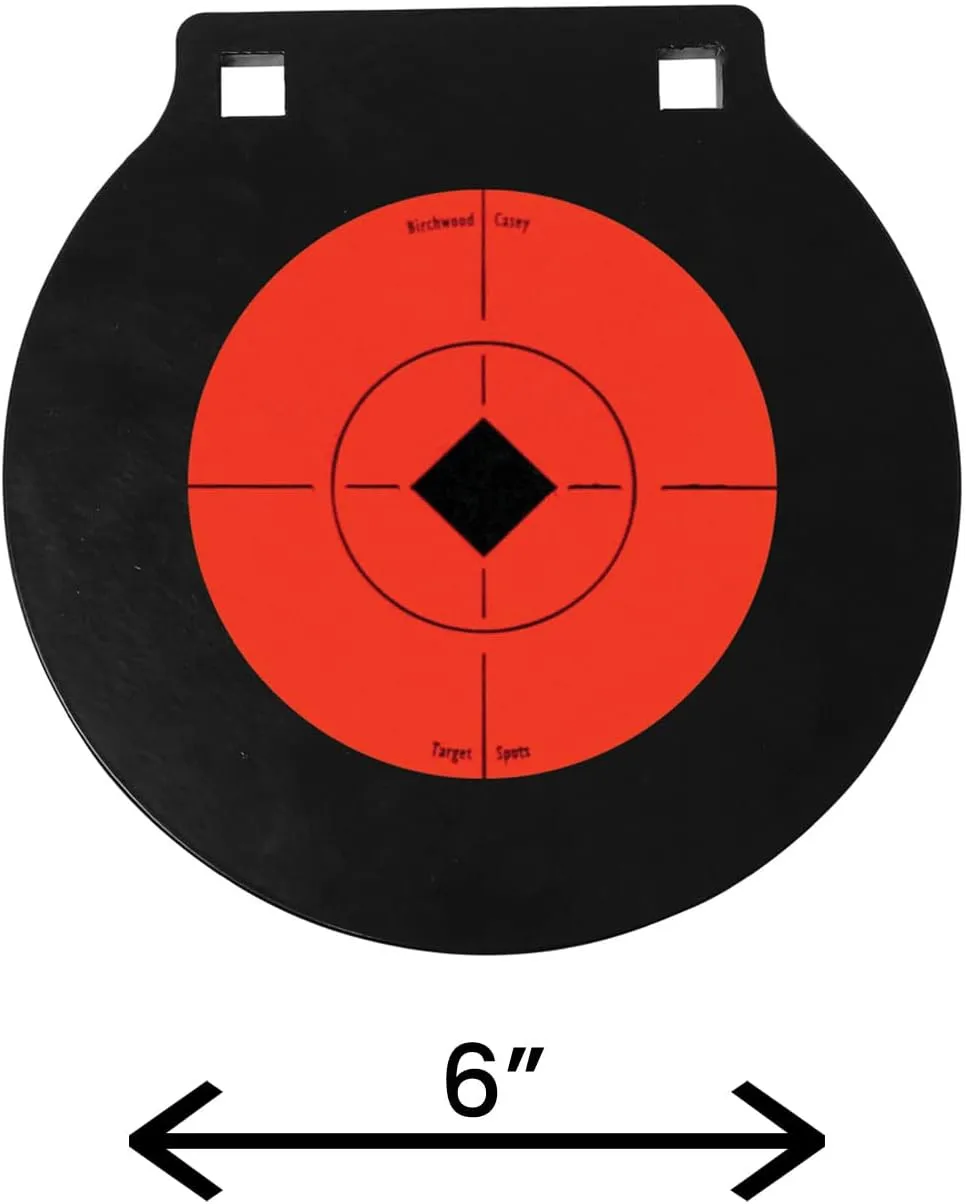 Birchwood Casey World of Targets AR500 Steel Double Hole Gong Target 3/8 inch