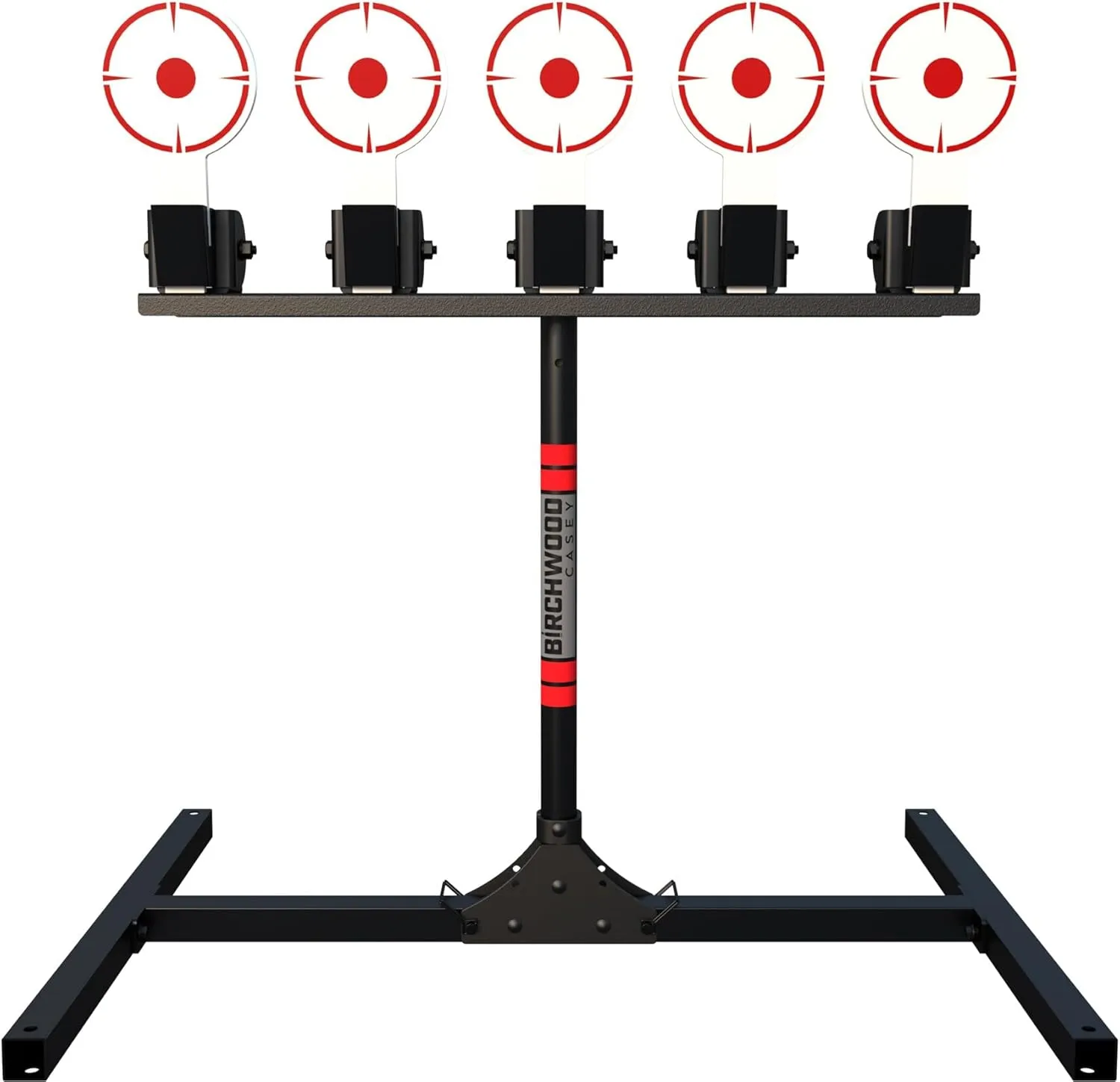 BIRCHWOOD CASEY Spring Loaded Self-Resetting 6" Diameter Targets with Plate Rack & Folding Target Stand