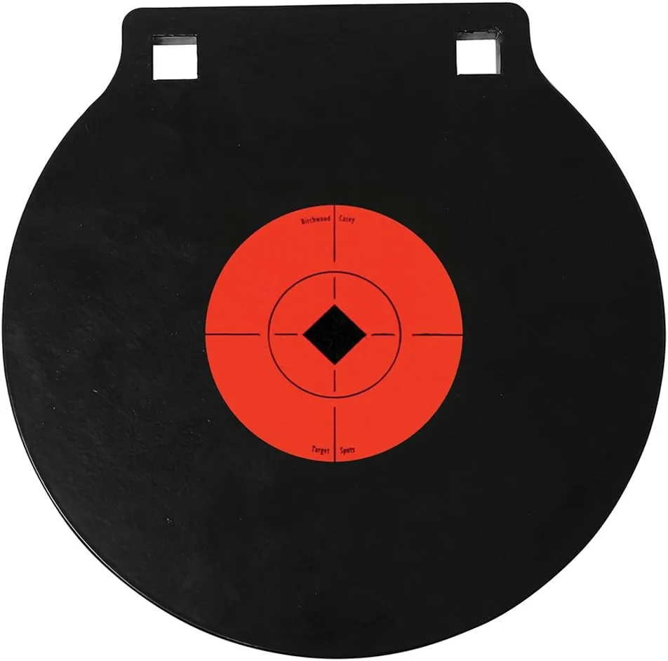 Birchwood Casey World of Targets AR500 Steel Double Hole Gong Target 3/8 inch