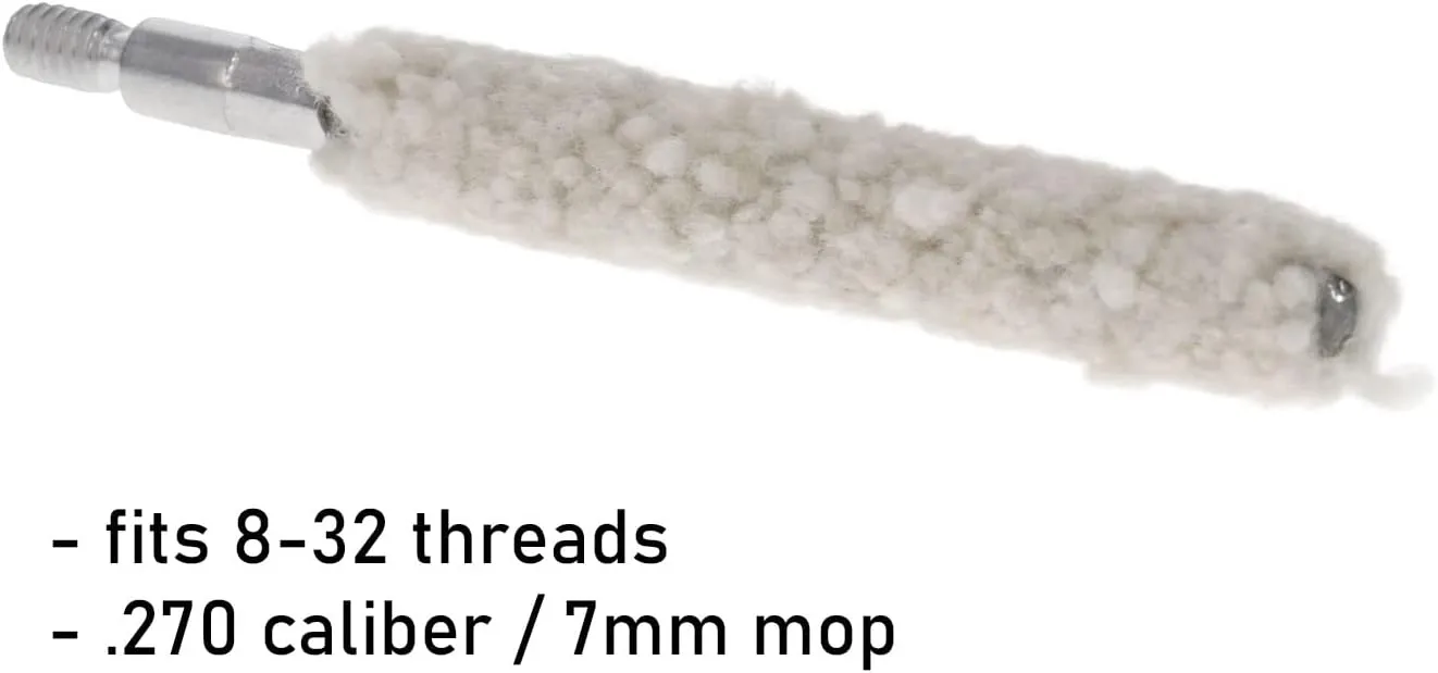 Birchwood Casey Durable Versatile Gun Maintenance Scrubbing Cleaning Cotton Bore Mop