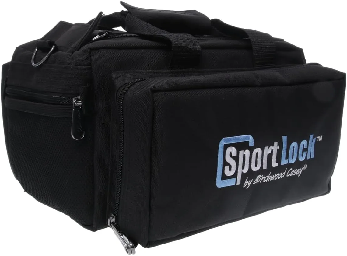 Birchwood Casey Deluxe Range Bag | Heavy-Duty Durable Nylon Water-Resistant Gun Range Bag with Adjustable Shoulder Strap