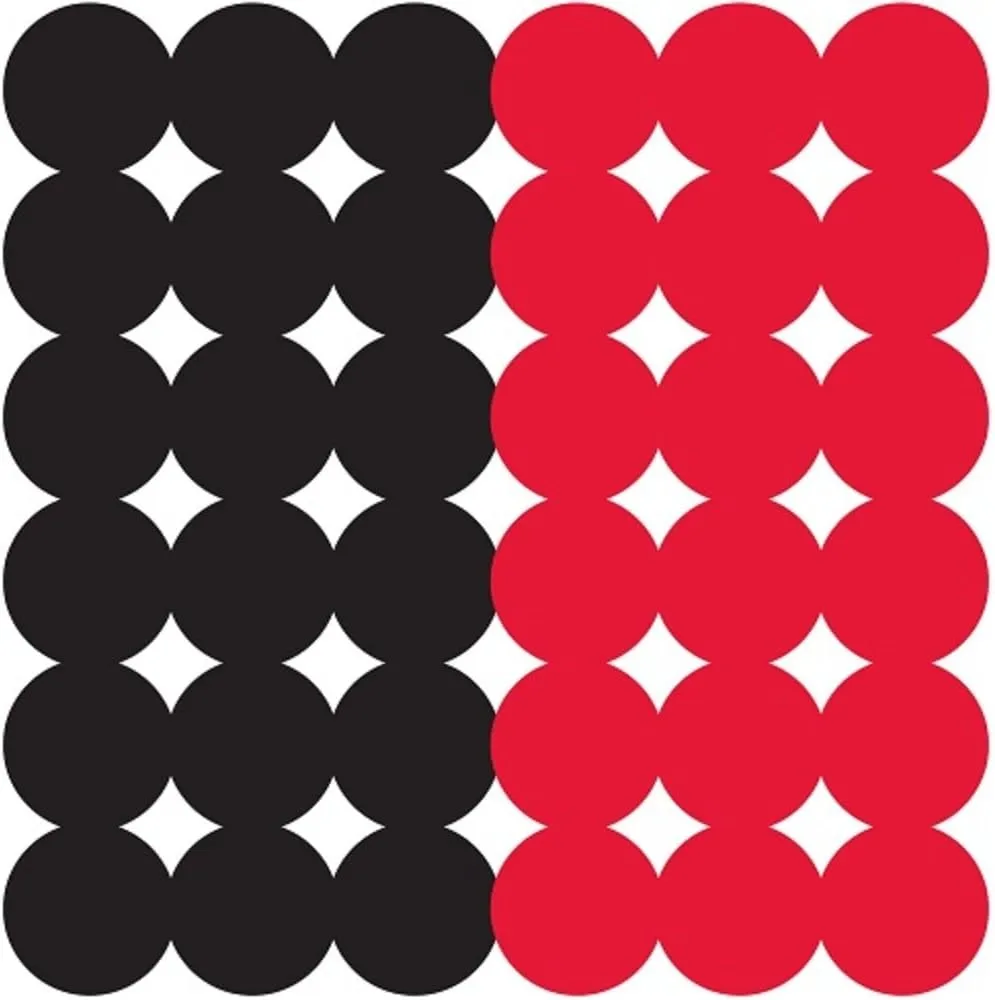 Birchwood Casey Dirty Bird Splattering 1" Adhesive Red/Black Target Repair Pasters for Indoor and Outdoor Use