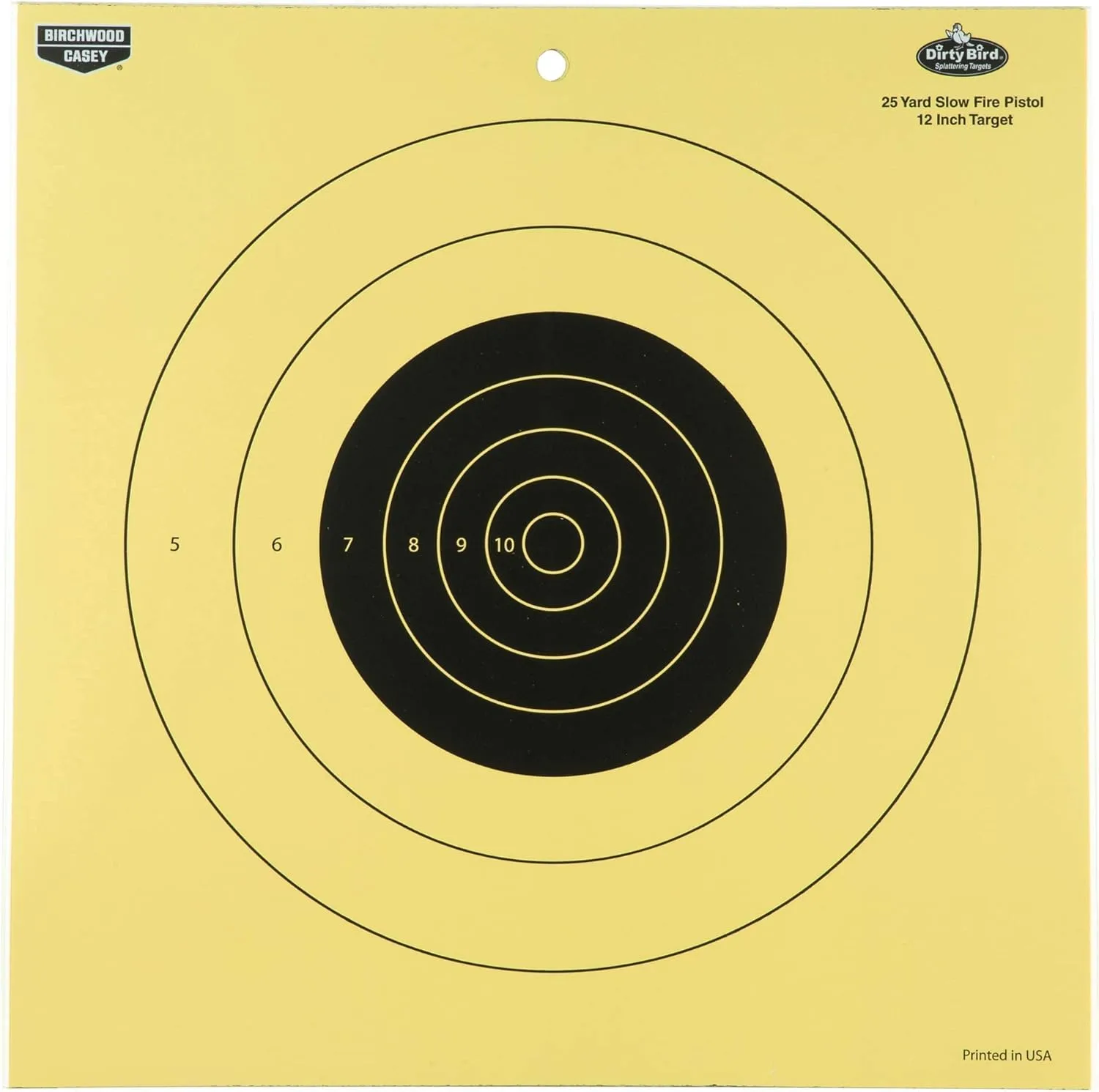 Birchwood Casey Non-Adhesive Dirty Bird Reactive Targets Practice Shooting for Indoor and Outdoor Use 12" 25 Yard
