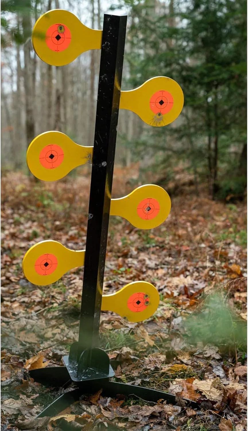 Birchwood Casey Handgun Dueling Tree Target with AR500 Steel Paddles, World of Targets