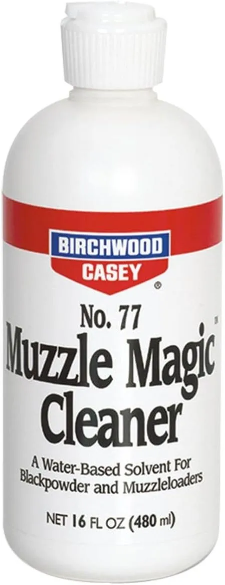 Birchwood Casey Muzzle Magic No.77 Gun Cleaner with Flip Top | Fast-Acting Water-Based Black Powder Solvent for Rust