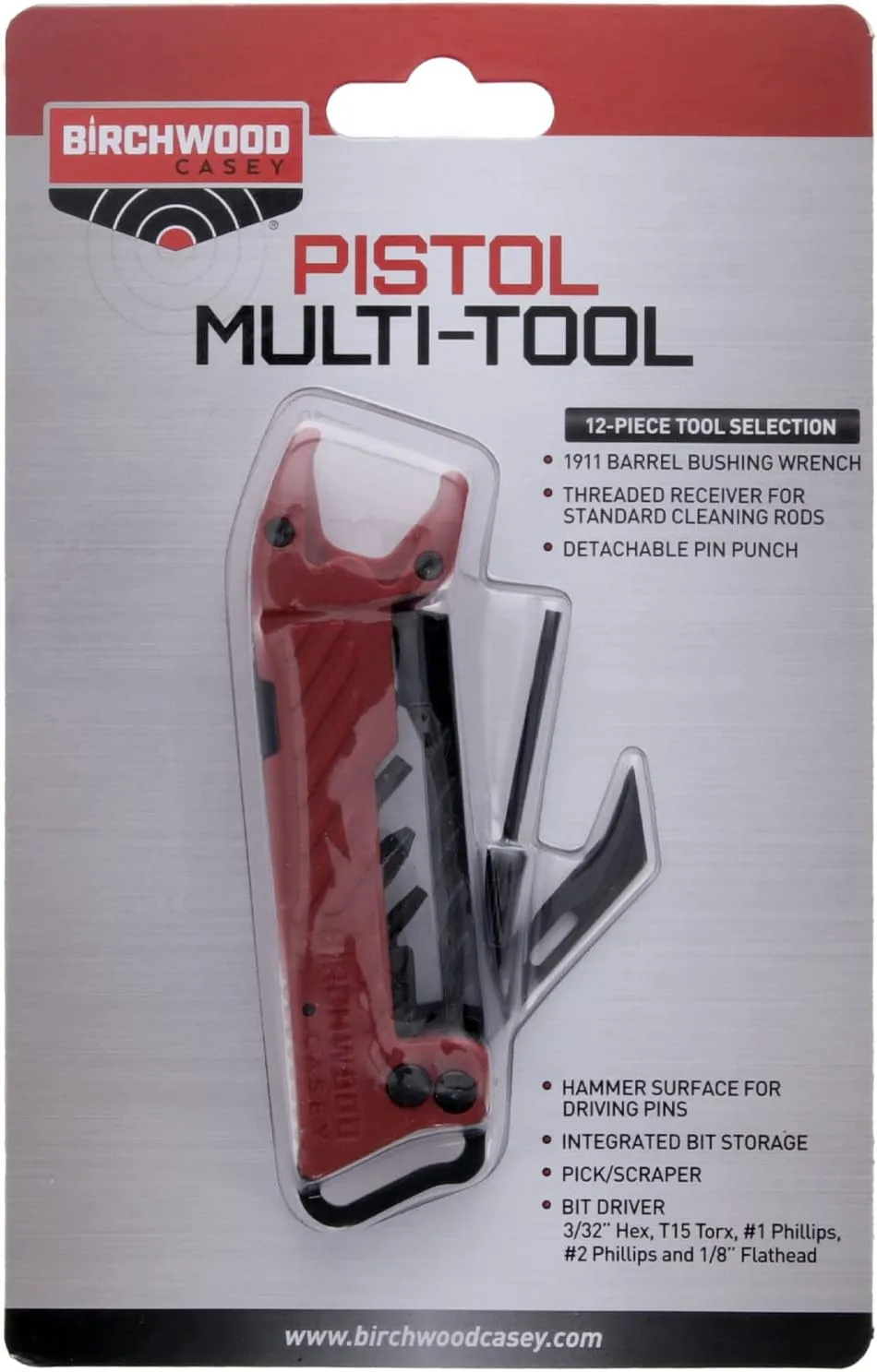 Birchwood Casey Pistol Gun Multi-Tool Kit| Durable Versatile Compact Gunsmithing Tool Set | 1911 Wrench