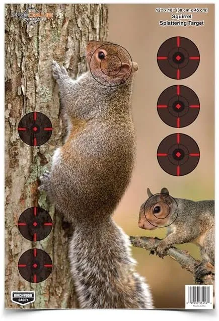 BIRCHWOOD CASEY Pregame Small Game Animal Targets - Photo-Realistic Instant Splattering Shooting Targets
