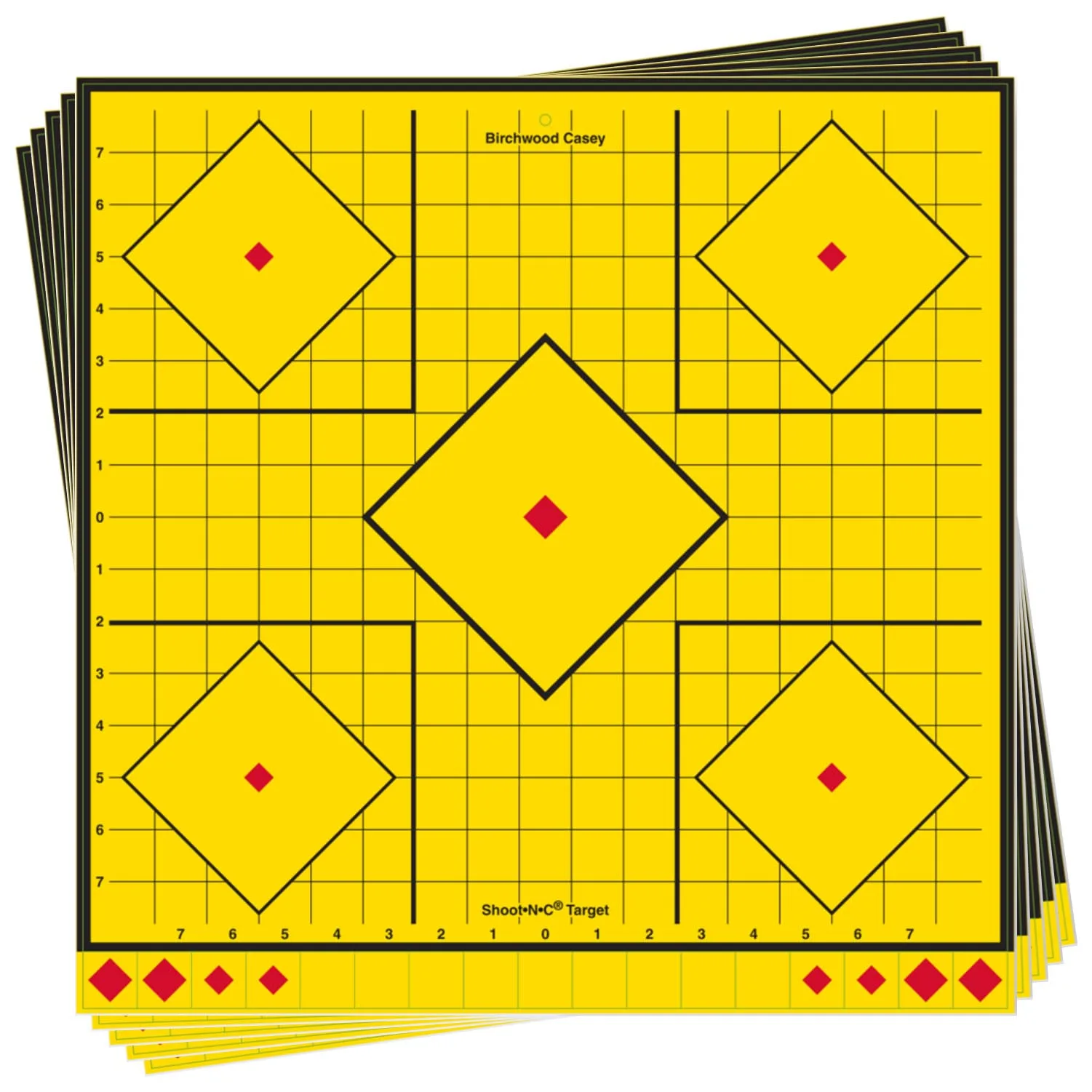 BIRCHWOOD CASEY Shoot-N-C Long Range Sight-in Always Flat Adhesive Back Shooting Training Reactive 17.75" Targets
