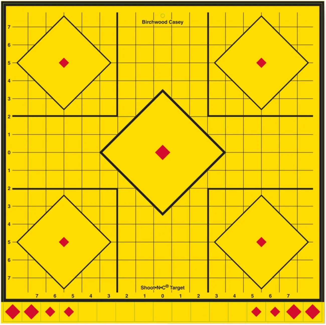 BIRCHWOOD CASEY Shoot-N-C Long Range Sight-in Always Flat Adhesive Back Shooting Training Reactive 17.75" Targets