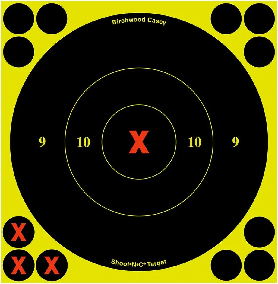 Birchwood Casey Shoot-N-C X-Bull's-Eye Reactive Targets One Size 6" - 60 Targets, 720 Pasters