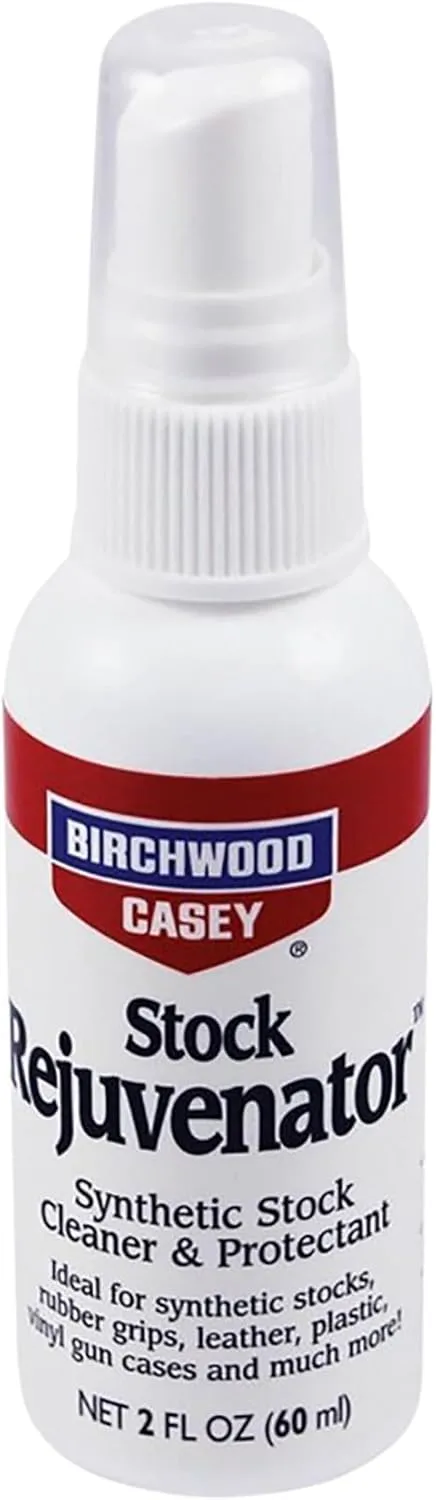 Birchwood Casey Easy-to-Use Stock Rejuvenator Cleaner & Protectant for Synthetic Stock, Rubber Grips, Leather, Plastic