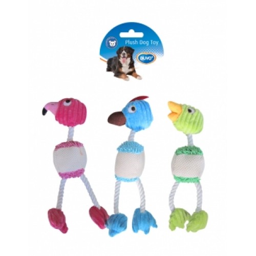 DUVO DOG TOY PLUSH BIRD WITH ROPE DUVO DOG TOY PLUSH BIRD WITH ROPE