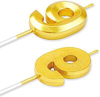 Number - 9 Gold Candle for Birthday or Anniversary Celebration