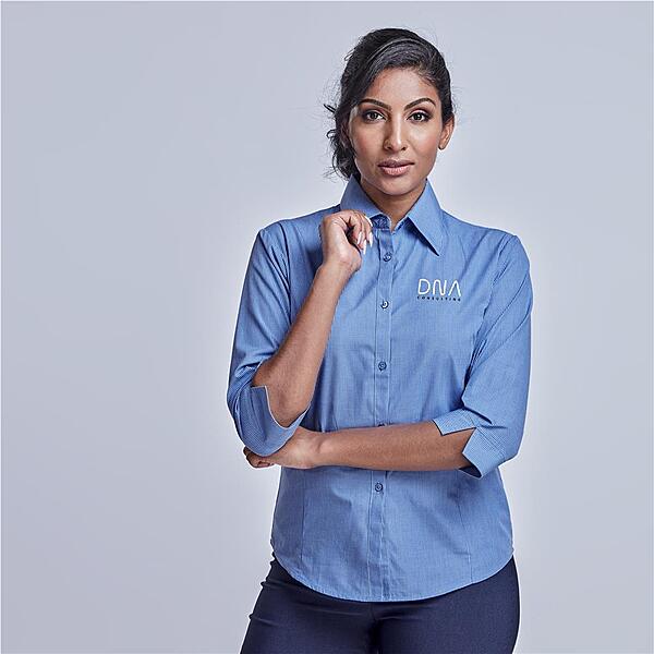 Micro Check 3/4 Sleeve Shirt