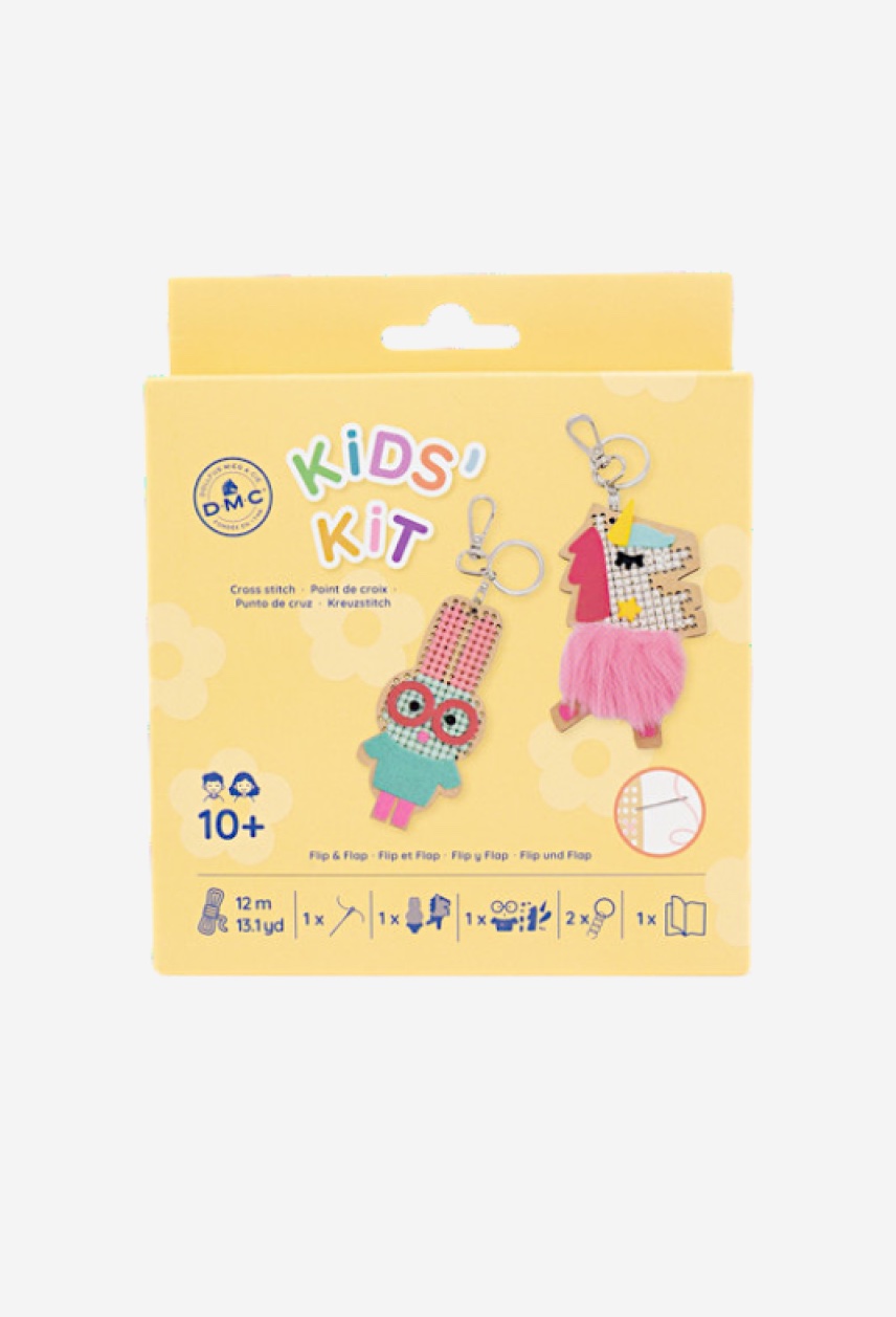 DMC Kids' Kit - Kit Punto Croce FLIP E FLAP (BK2020) DMC Kids' Kit - Kit Punto Croce FLIP E FLAP (BK2020)