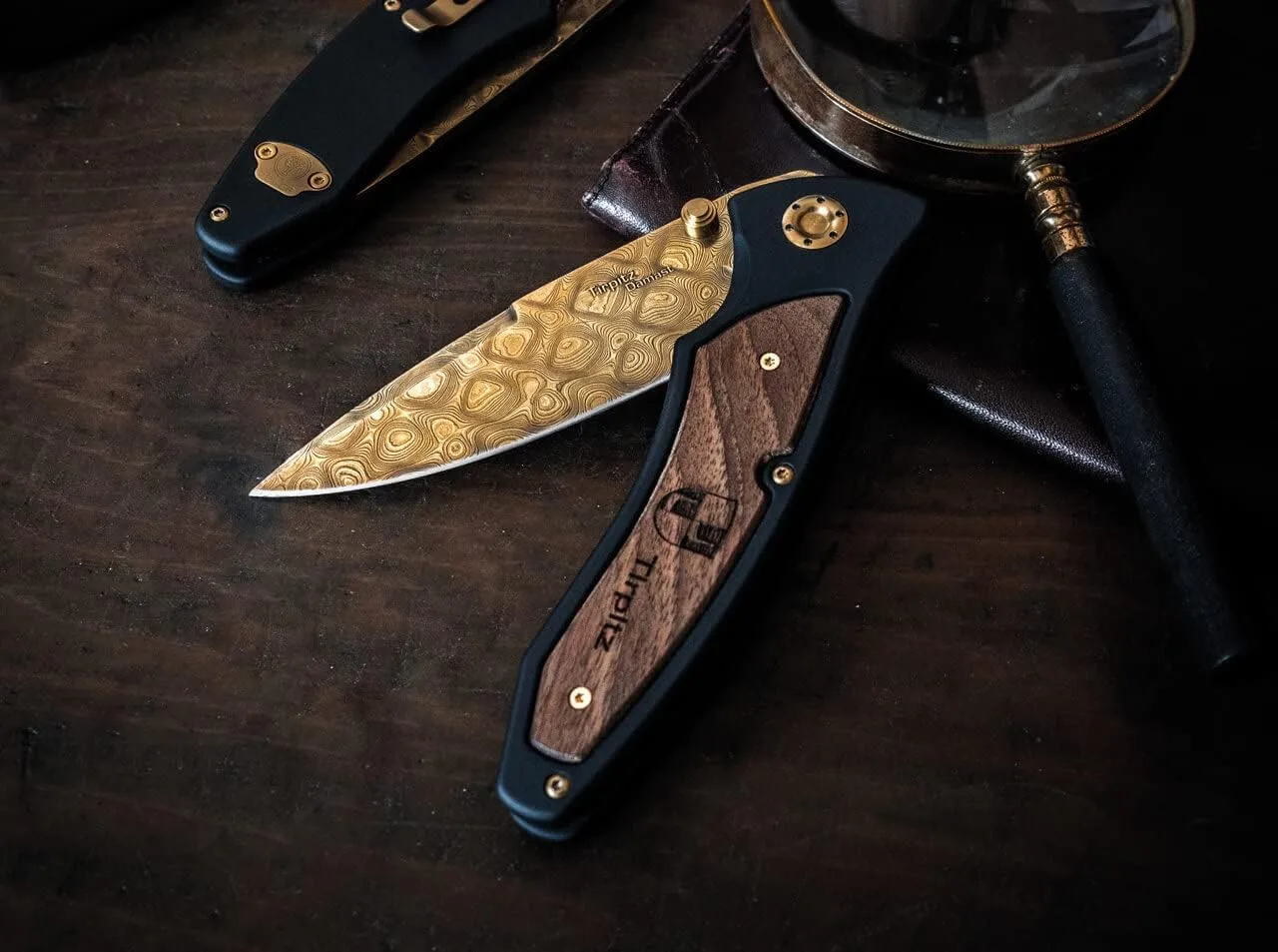 Boker 110194DAM Tirpitz Linerlock Damascus