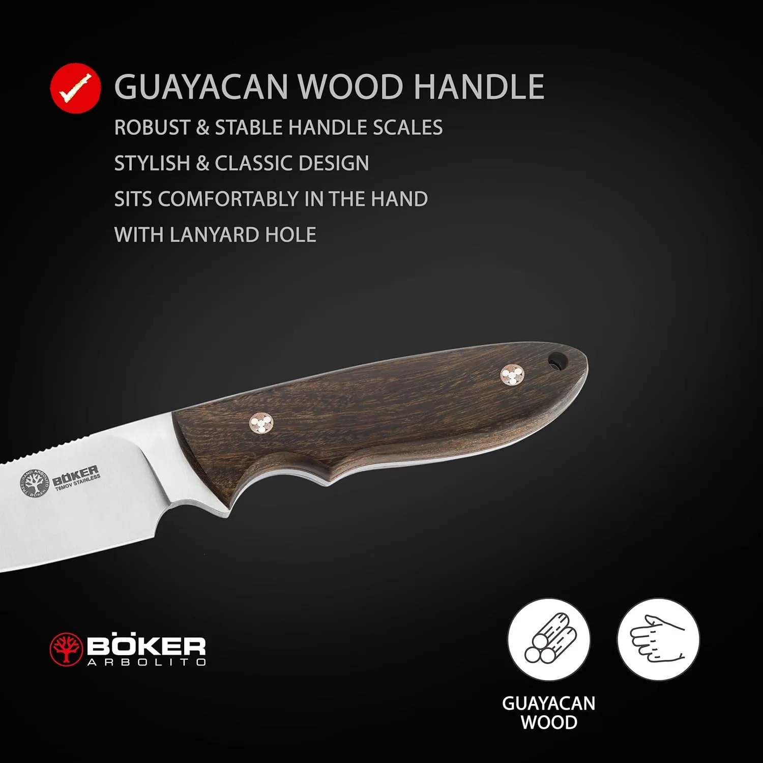 BOKER Arbolito Pine Creek Compact Hunting Knife