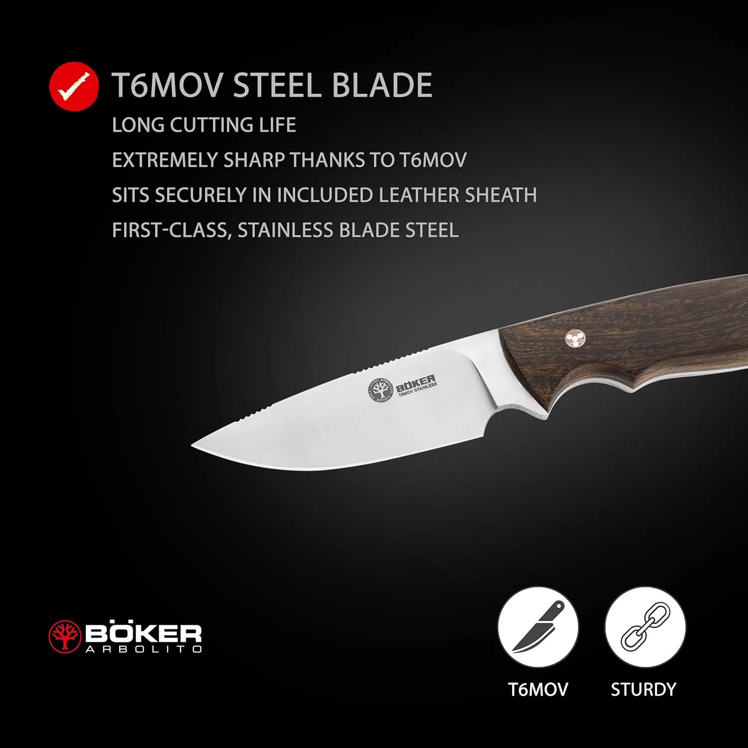 BOKER Arbolito Pine Creek Compact Hunting Knife