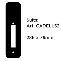 Upgrade RETROFIT PLATE (RECTANGLE 286 x 76mm) - Stainless Steel *Black*