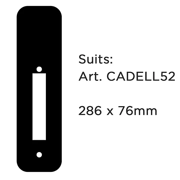 Upgrade RETROFIT PLATE (RECTANGLE 286 x 76mm) - Stainless Steel *Black*