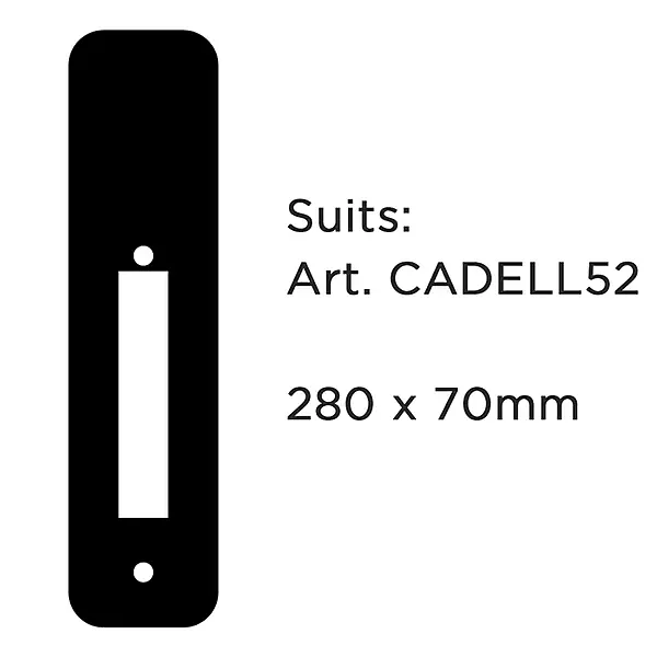 Upgrade RETROFIT PLATE (RECTANGLE 280 x 70mm) - Stainless Steel *Black*