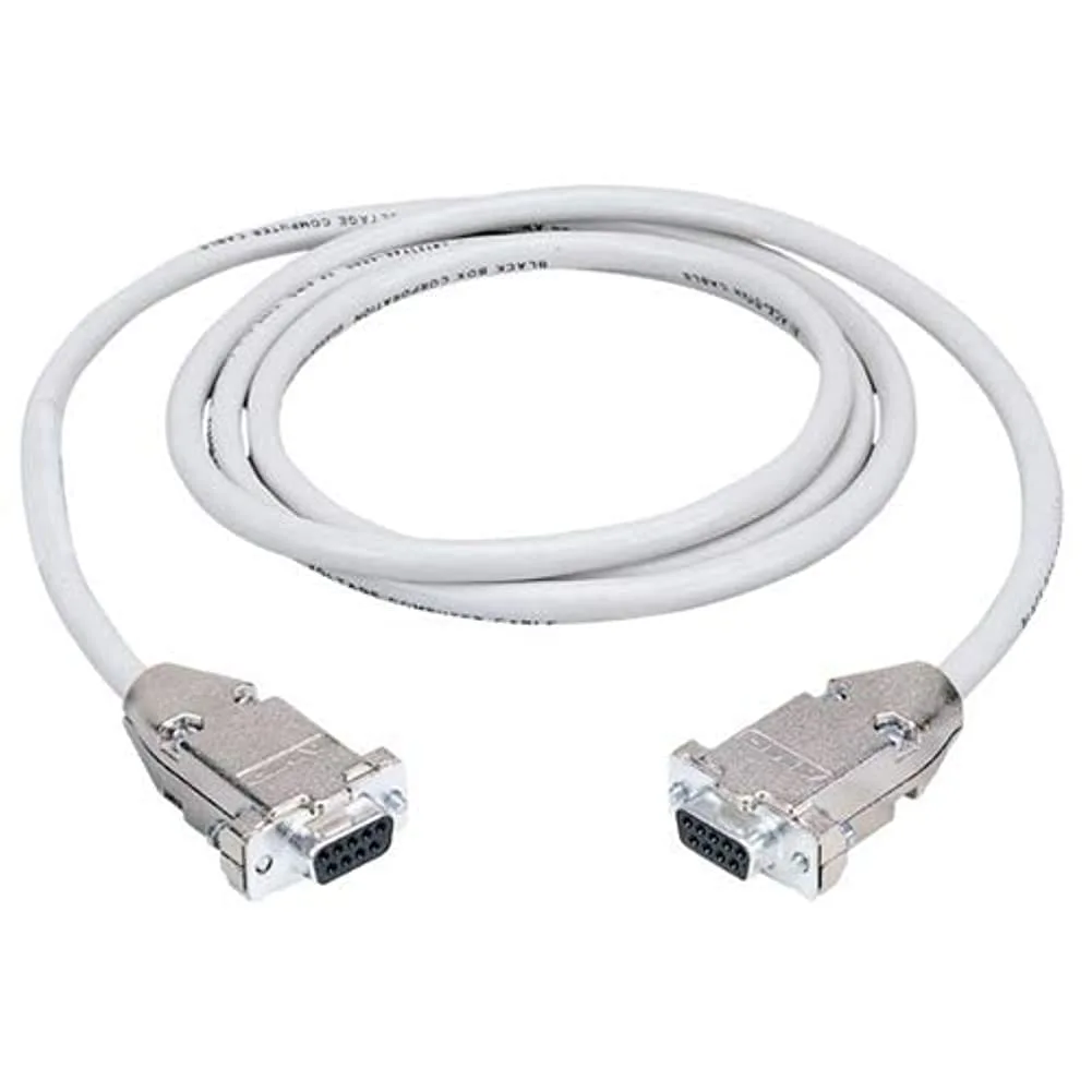 Black Box Corporation 10-FT RS232 Shielded Null MODEMCABLE Metal Hood DB9 Male/Female