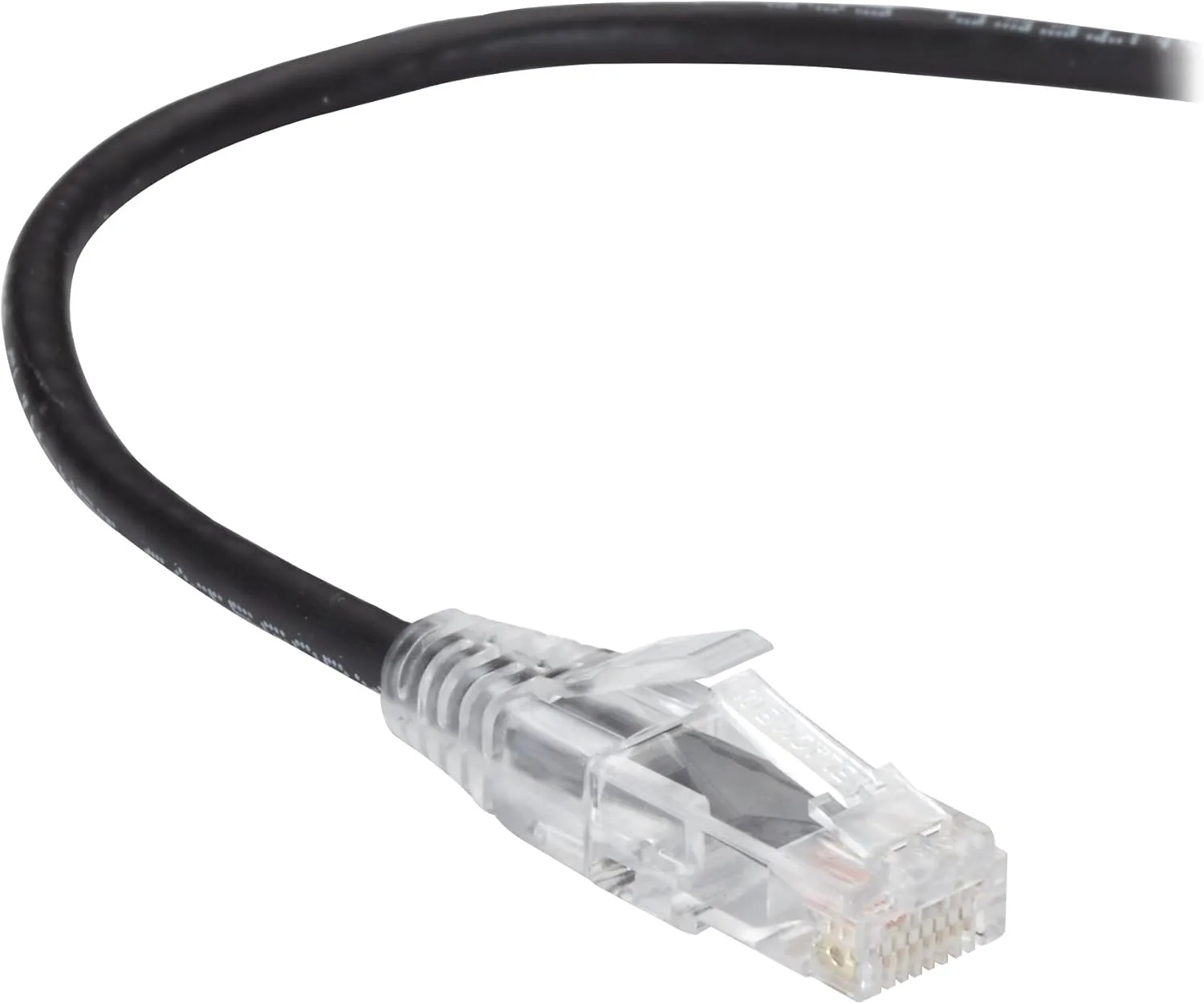 10Ft Black Slim-Net Cat6A 28-AWG Patch Cable - Snagless, 500MHz
