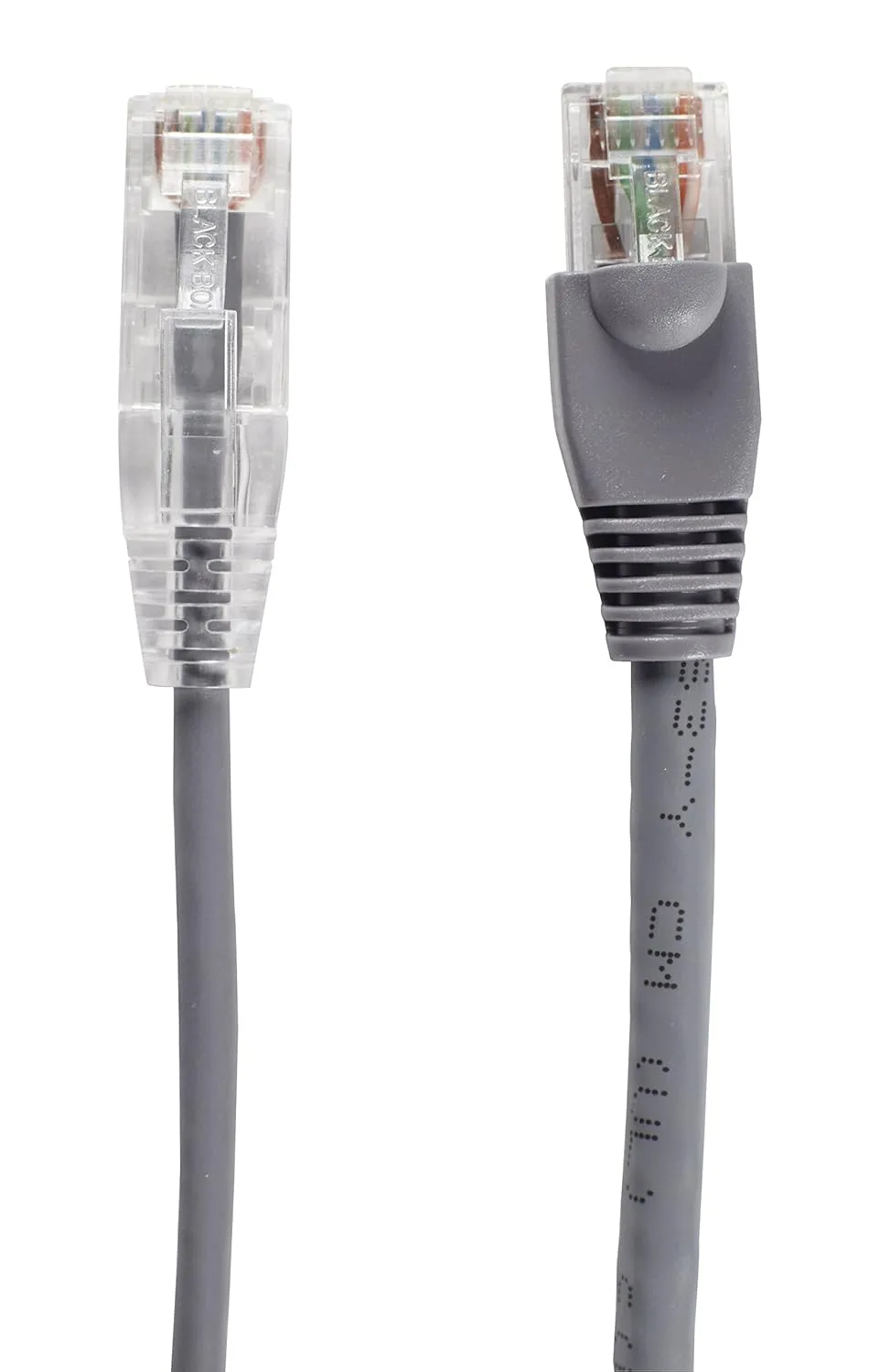 Black Box C6APC28-GY-02 SLIM-NET CAT6A 28-AWG 500-MHZ STRANDED ETHERNET PATCH CABLE - UNSHIELDED, PVC, S