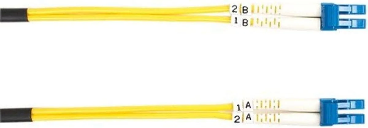 Black Box 1M OS2 Single-Mode LC-to-LC Fiber Optic Patch Cable - OFNR, Yellow