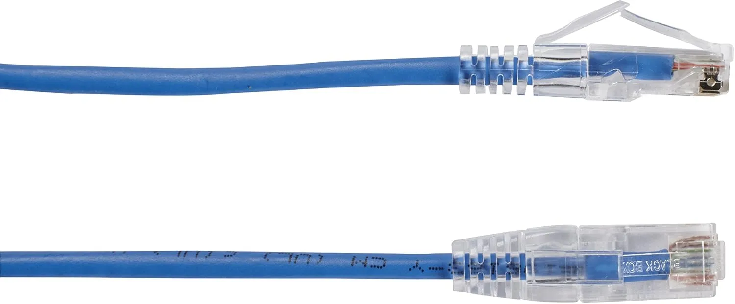 Black Box Slim-Net Cat.6 Patch Network Cable - 15 ft Category 6 Network Cable for Patch Panel