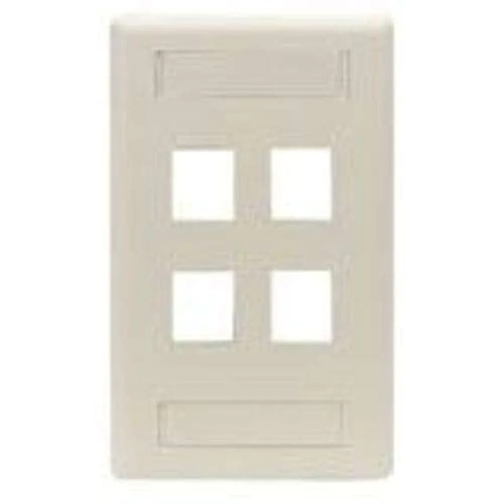 Black Box GigaStation2 4 Socket Network Faceplate - 4 x Socket(s) - Ivory
