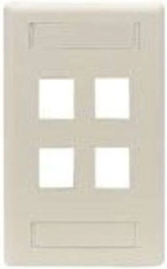 Black Box GigaStation2 4 Socket Network Faceplate - 4 x Socket(s) - Ivory