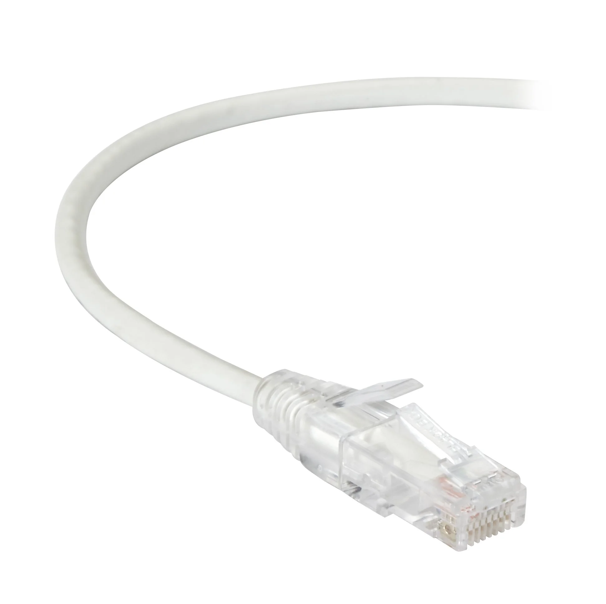 Black Box C6APC28-WH-01 Slim-NET CAT6A 28-AWG 500-MHZ Stranded ETHERNET Patch Cable - UNSHIELDED, PVC, S