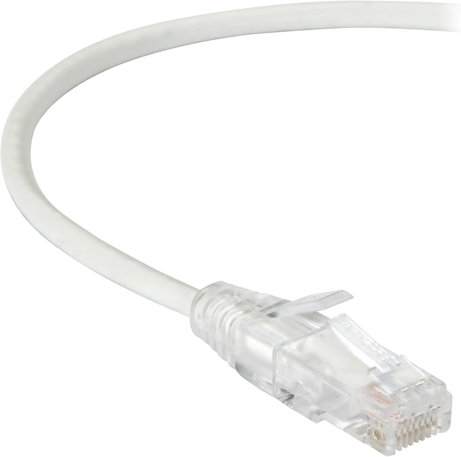 Black Box C6APC28-WH-01 Slim-NET CAT6A 28-AWG 500-MHZ Stranded ETHERNET Patch Cable - UNSHIELDED, PVC, S
