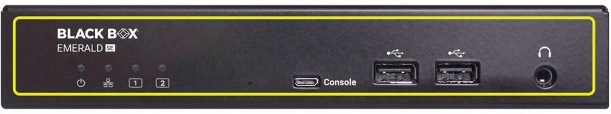 Black Box EMD2002SE-DP-R KVM-over-IP Receiver, Dual-Monitor DisplayPort, USB 2.0, Audio, RJ45