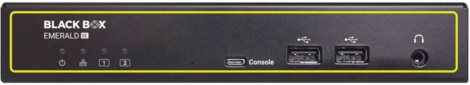 Black Box EMD2002SE-DP-R KVM-over-IP Receiver, Dual-Monitor DisplayPort, USB 2.0, Audio, RJ45