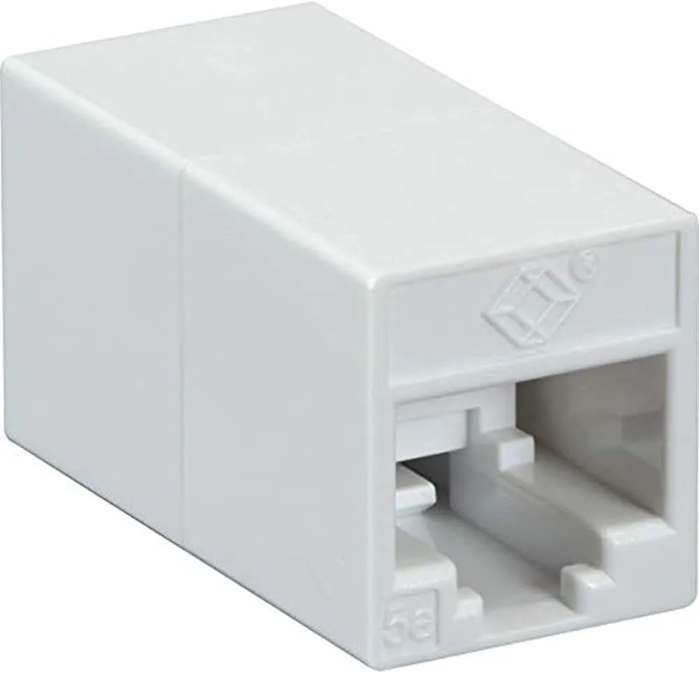 FM506-R2 CAT5e Coupler, Straight-Pinned, Unshielded, White, Single-Pack