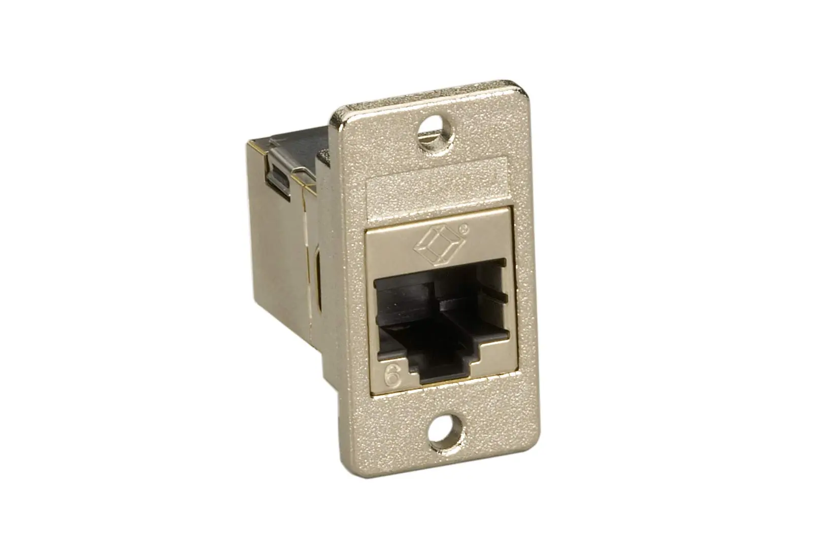 Black Box FMT1021 Panel Mount Cat6 Shielded Coupler - Silver
