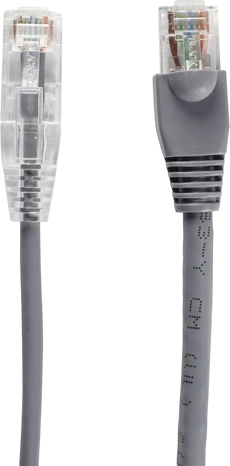 Black Box Network Services Slim-NET CAT6A 28-AWG 500-MHz Stranded Ethernet Patch Cable - Unshielded, PVC, 15-ft