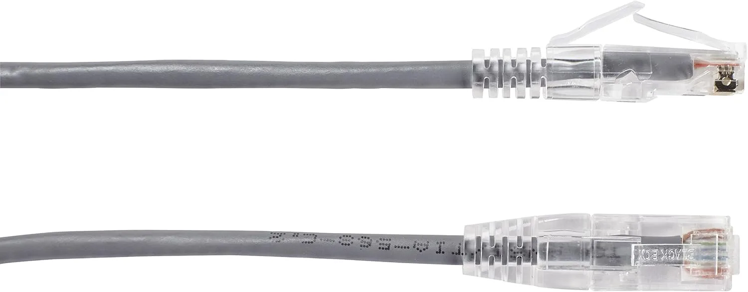 Black Box Network Services Slim-NET CAT6A 28-AWG 500-MHz Stranded Ethernet Patch Cable - Unshielded, PVC, 15-ft