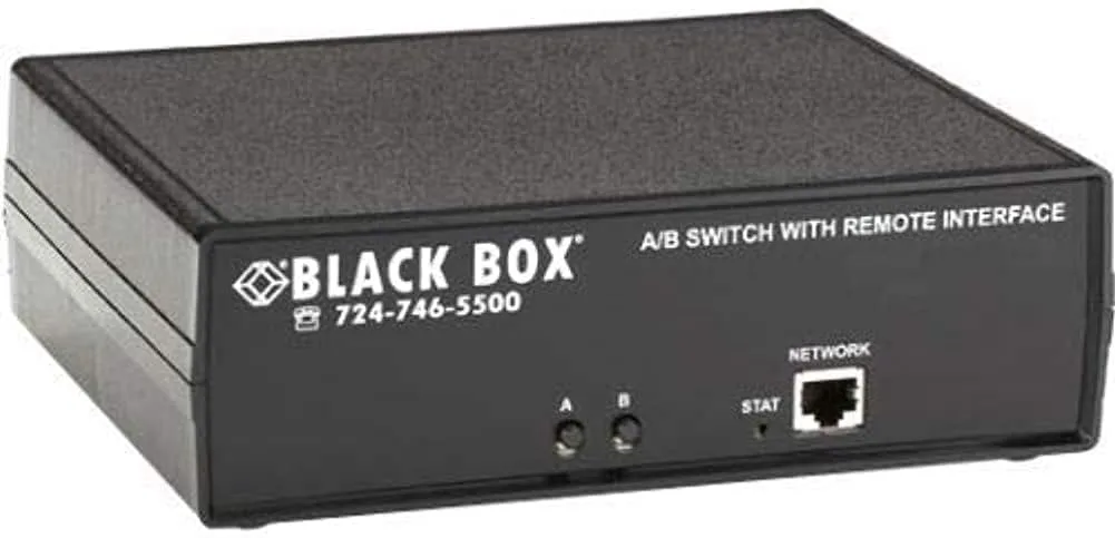 Black Box SW1041A Cat6 A/B Latching Network Switch (RJ45, RS232)