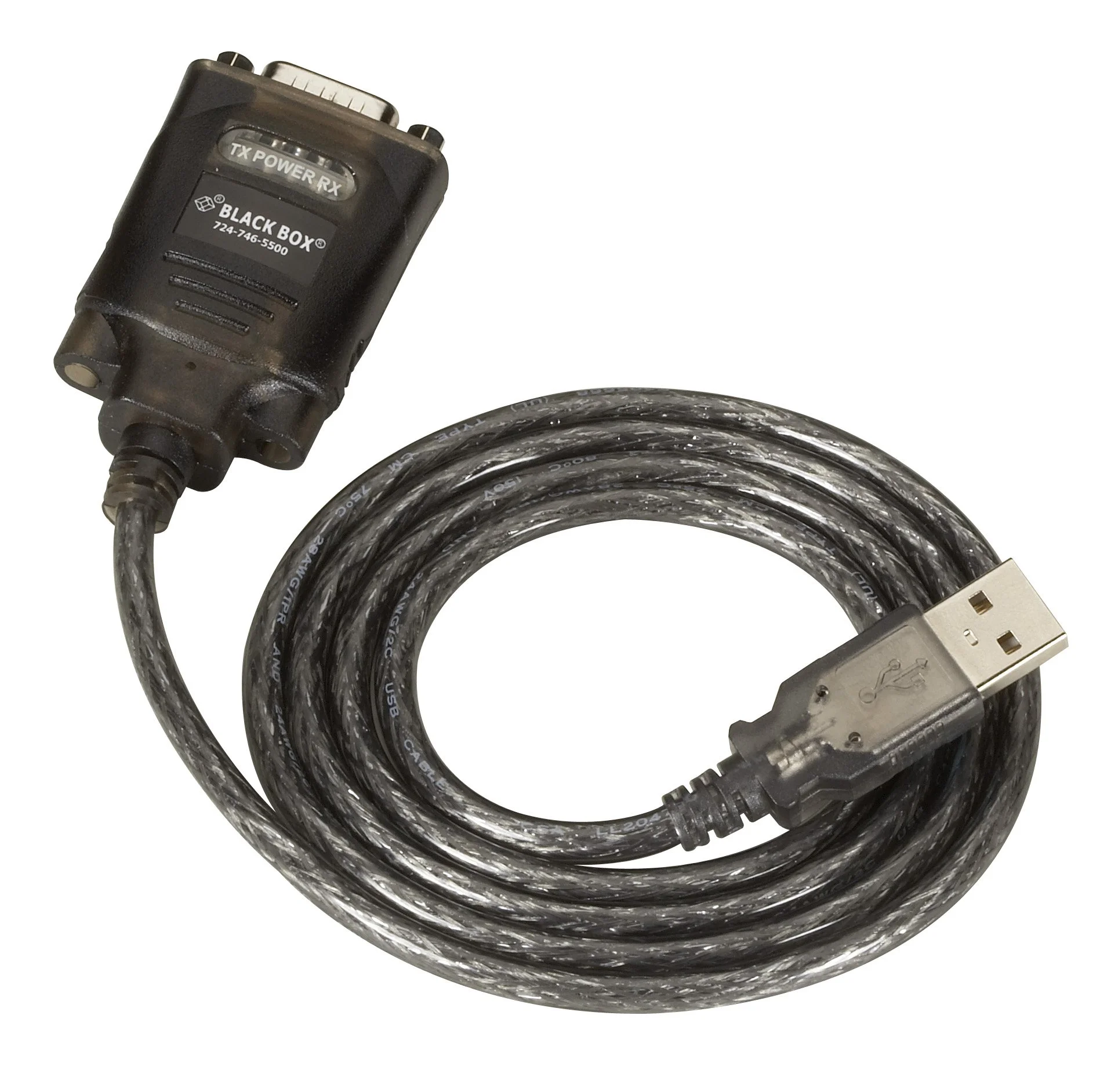 Black Box USB to RS232 Converter, DB9, 1-Port