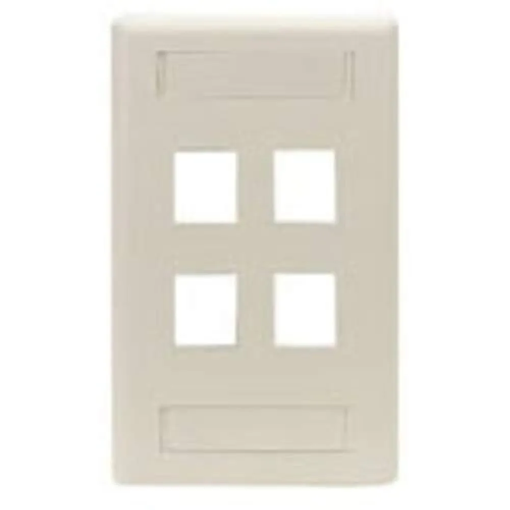 Black Box GigaStation2 4 Socket Network Faceplate - 4 x Socket(s) - White - WPT476