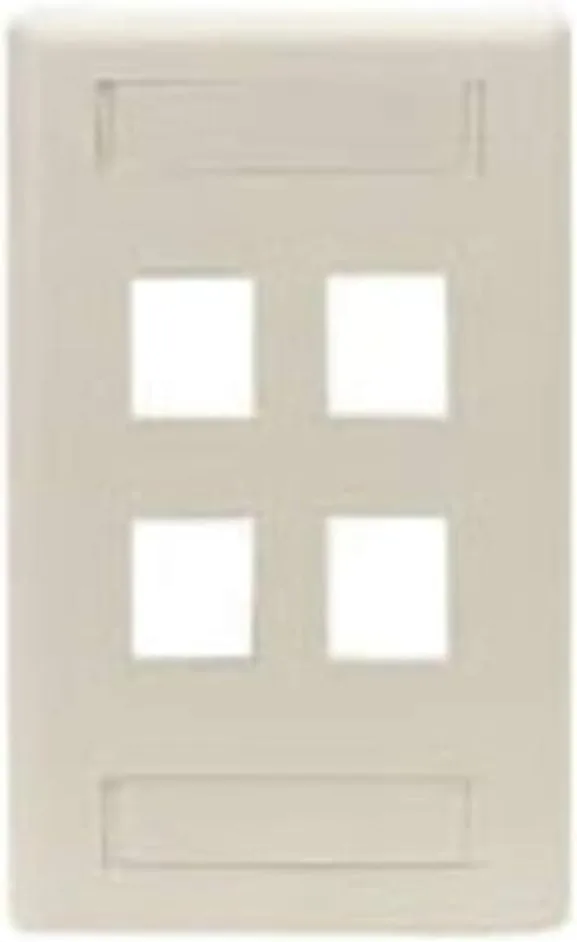 Black Box GigaStation2 4 Socket Network Faceplate - 4 x Socket(s) - White - WPT476