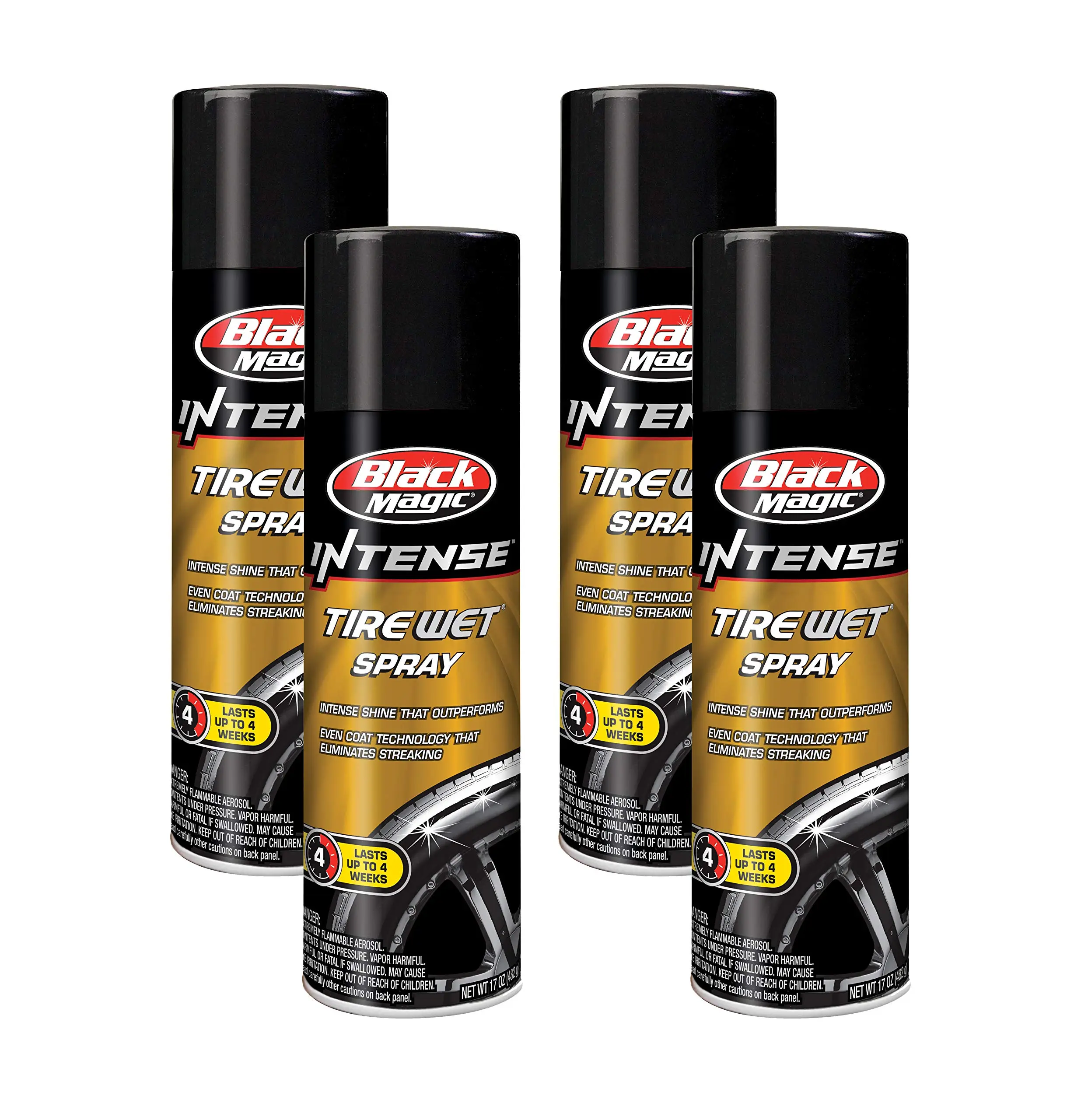 Black Magic 120079 Intense Tire Wet, 17 oz. (Pack of 4) 4-Pack