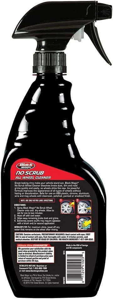 Black Magic BM41023 No Scrub Wheel Cleaner, 23 Fl Oz