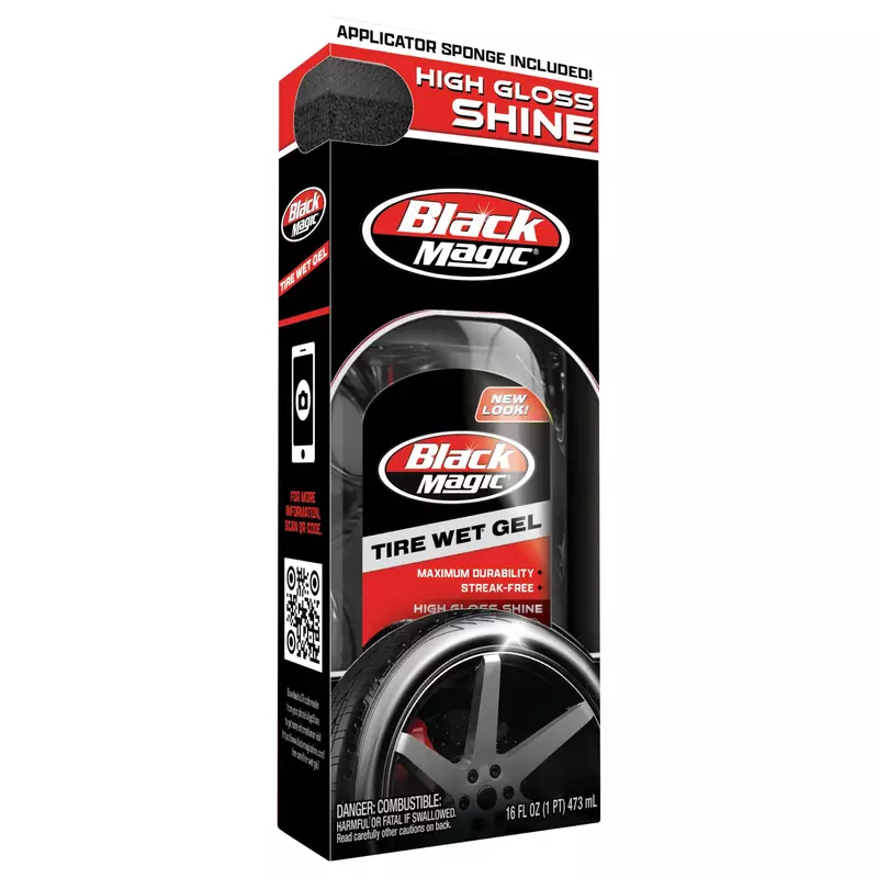 Black Magic 5072647 Tire Wet Gel, 16 oz - Thick Clinging Formula