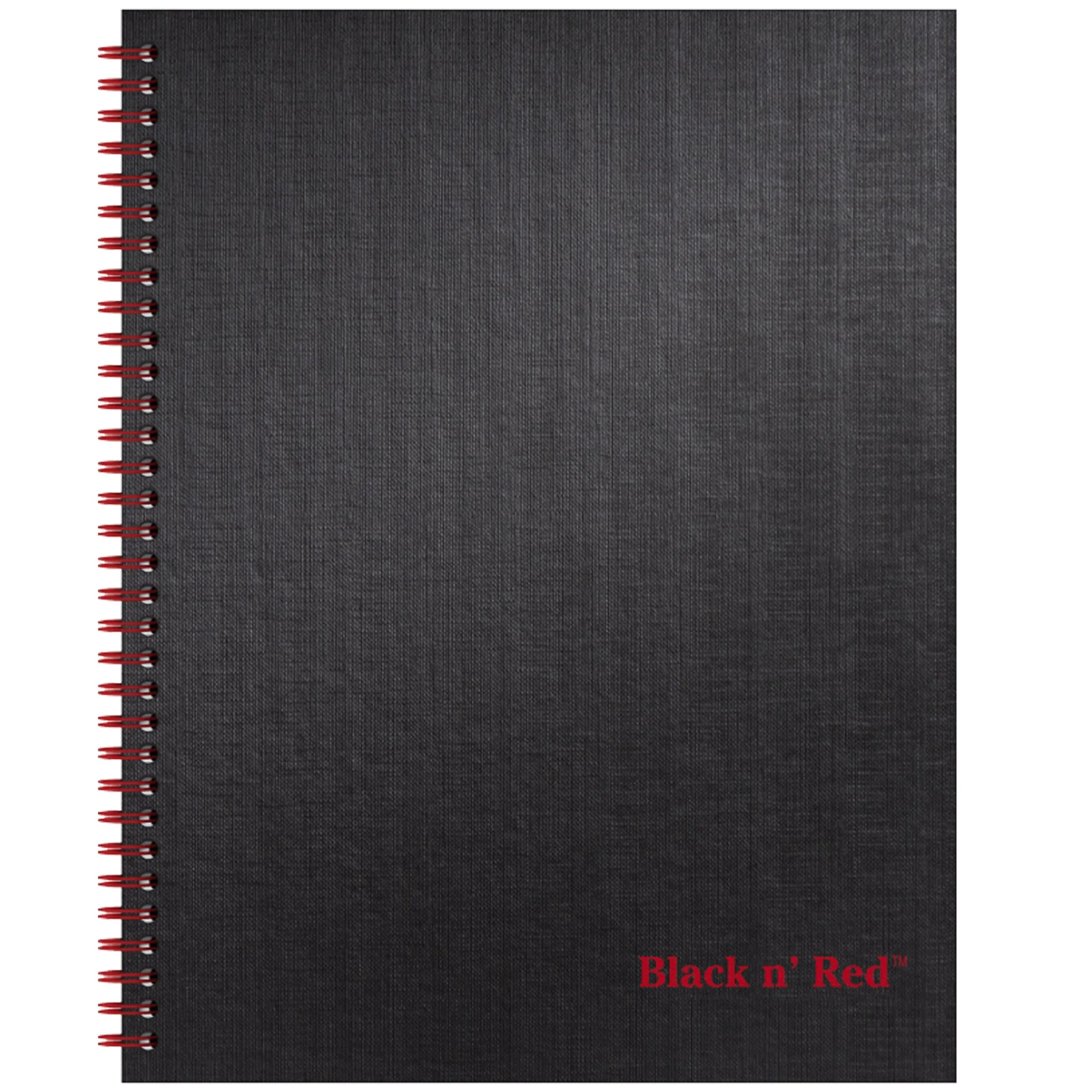 Black n' Red Notebook, Business Journal - Hardcover Wirebound, 70 Sheets, Optik Paper