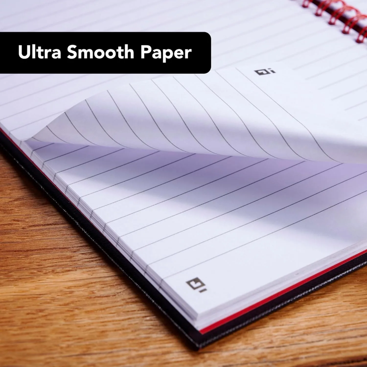 Black n' Red Notebook, Business Journal - Hardcover Wirebound, 70 Sheets, Optik Paper